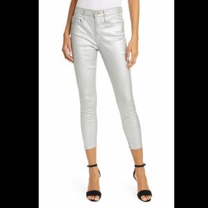 FRAME Ali High Rise Silver Jeans